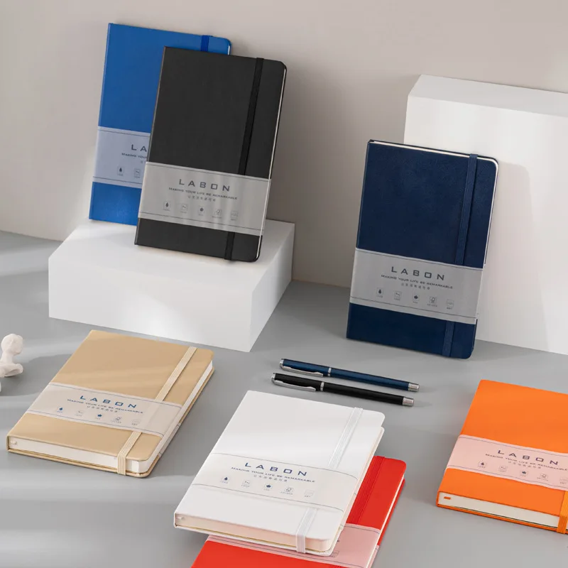 新しいファッションのシンプルな高級ノート、ビジネスハードカバー、カラー印刷、ロゴ追加可能、卸売対応