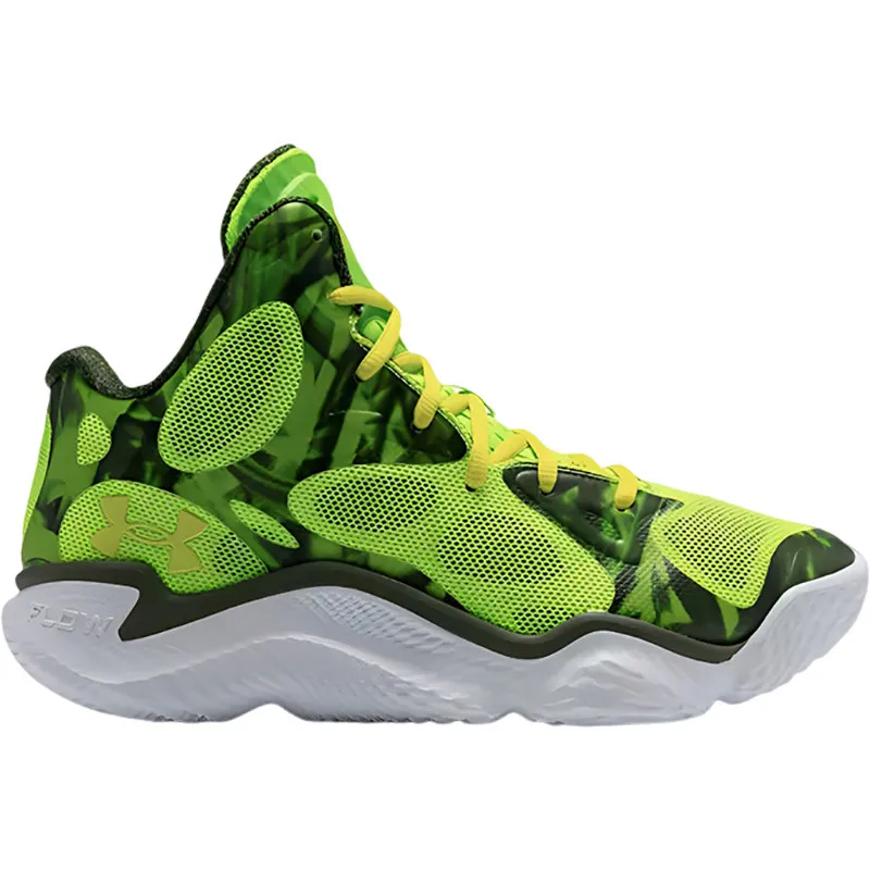 Under Armour Authentic Basketball Shoes 3026640 300 High Top UA Flow Cushioning Green Professional Basketball Sneakers