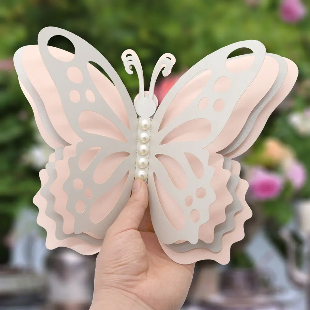 

2 Pcs Paper Butterfly Wall Stickers Bedroom Living Room Home Decor Decor 3D Butterflies Decals Removable Home Art