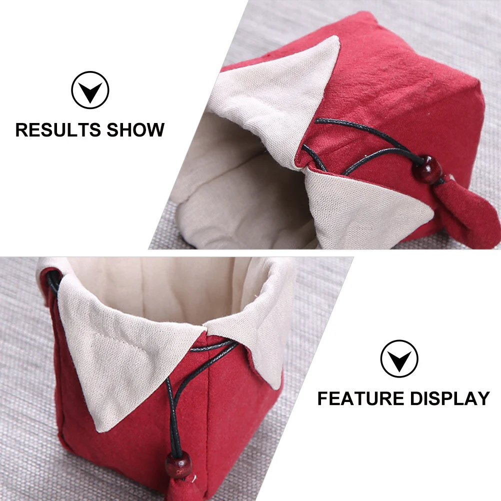 

Tea Set Storage Bag Cotton Linen Portable Teaware Pouch For Kung Fu Tea Travel Outdoor Use Thickened Pouch