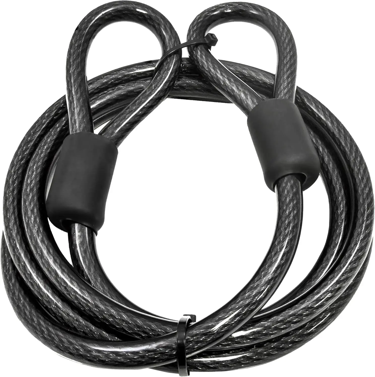 

Lumintrail 12mm (1/2 inch) Heavy-Duty Security Cable, Vinyl Coated Braided Steel with Sealed Looped Ends (4', 7', 10', 15', 20', 25' or 30') (10-FT)