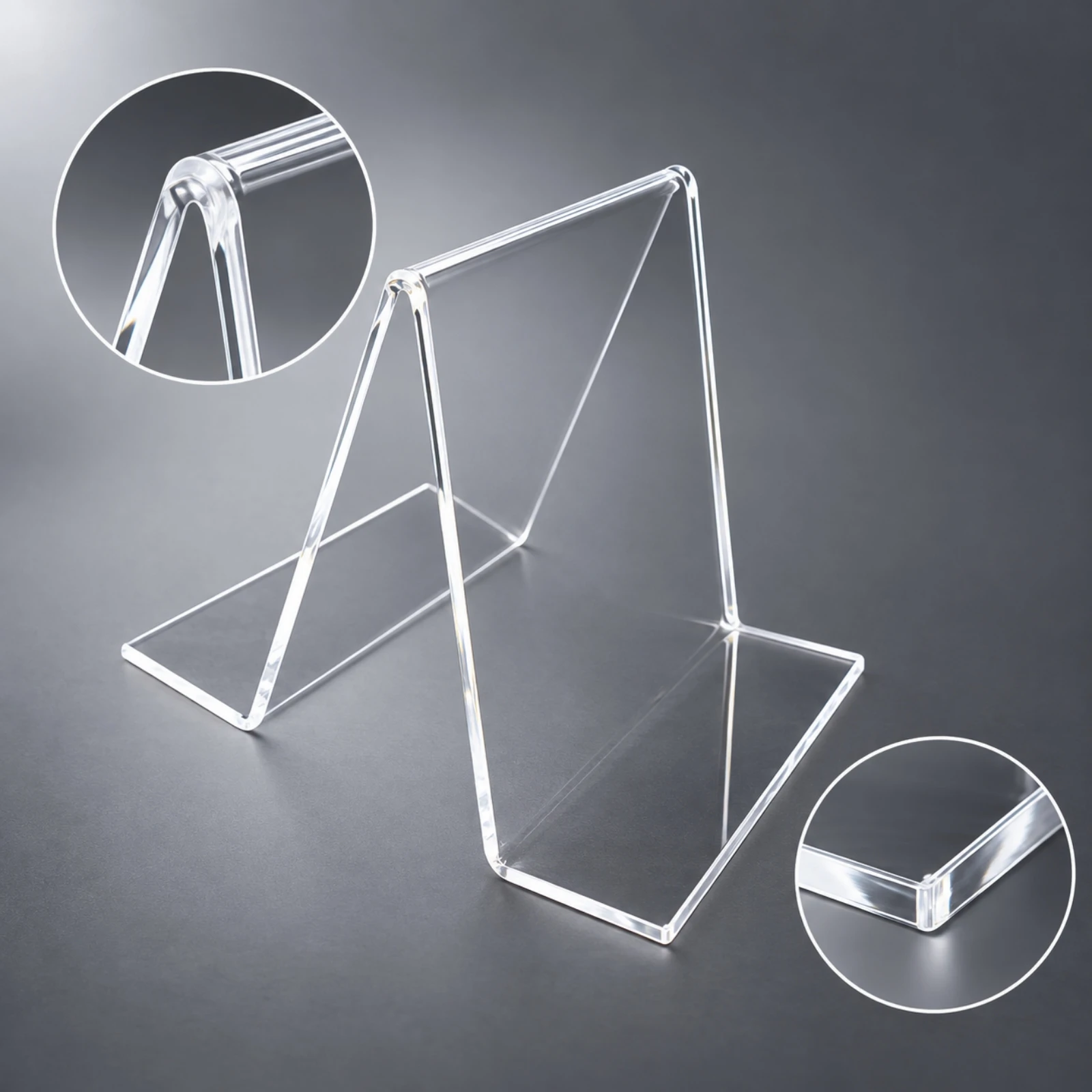 Transparent Acrylic Display Stand Rigid Clear Acrylic Display Stand Holder Long-Lasting Slim for Retail Displays
