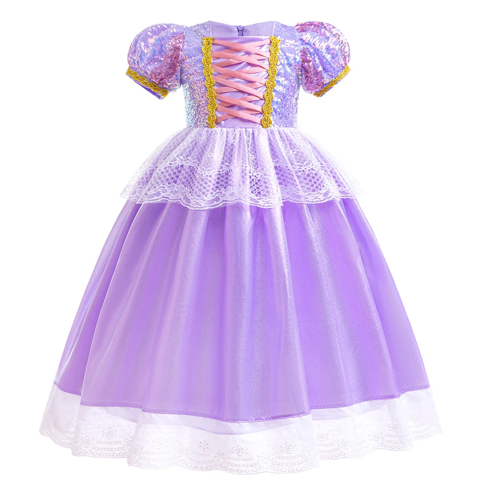 Princess Cosplay Rapunzel Girl Dress Kid Tangled Halloween Vestido Kids  Birthday LED Flashing Christmas Costume - AliExpress 1501