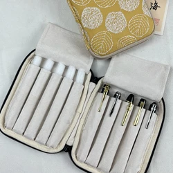 Portable Large Capacity Pencil Case With Zipper, Pen Bag, Premium, Original, Custom Fabric, 10 Holes Pen Bag SIZE 17X13CM