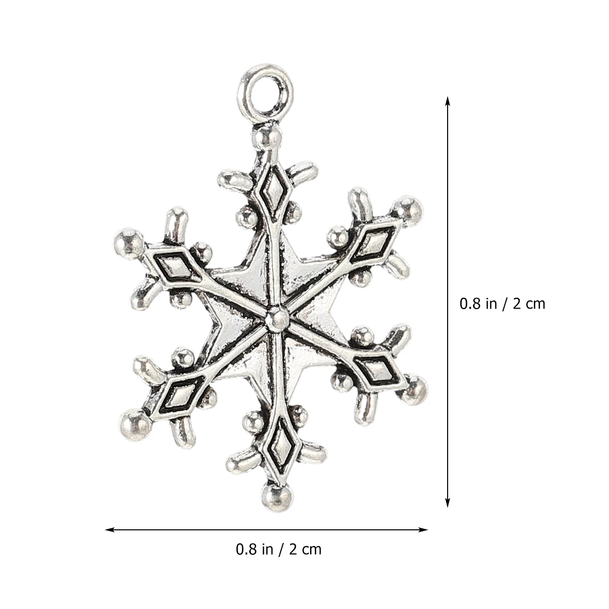 

Christmas Snowflake Pendant Alloy Wear Resistant Durable Lightweight Silver DIY Jewelry Supplies Metal Charms Necklace Accessory