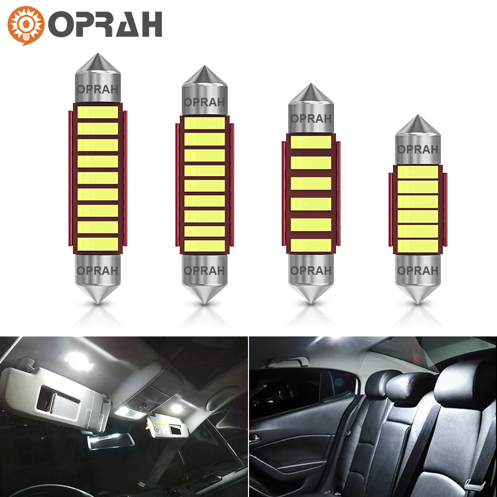 1x Canbus Led Bulb C5W C10W Festoon 31 36 39 41mm 7020SMD For Car Interior light Dome Reading License Plate Lamp 6000K White 12V