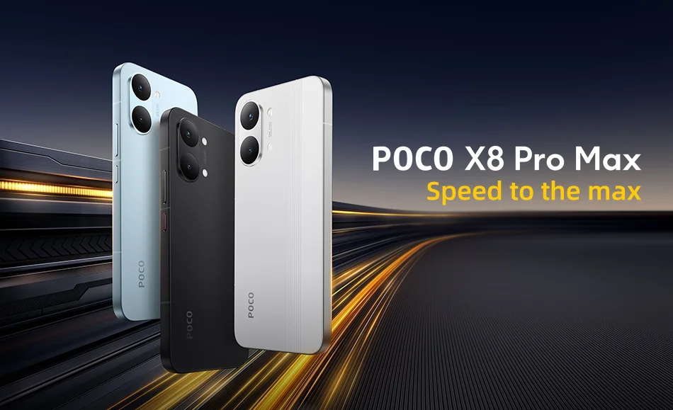 POCO X8 Pro Max 256GB 512GB Cellphone 6.83" 1.5K 120Hz Display Dimensity 9500s NFC 8500mAh 100W HyperCharge 50MP Global Version