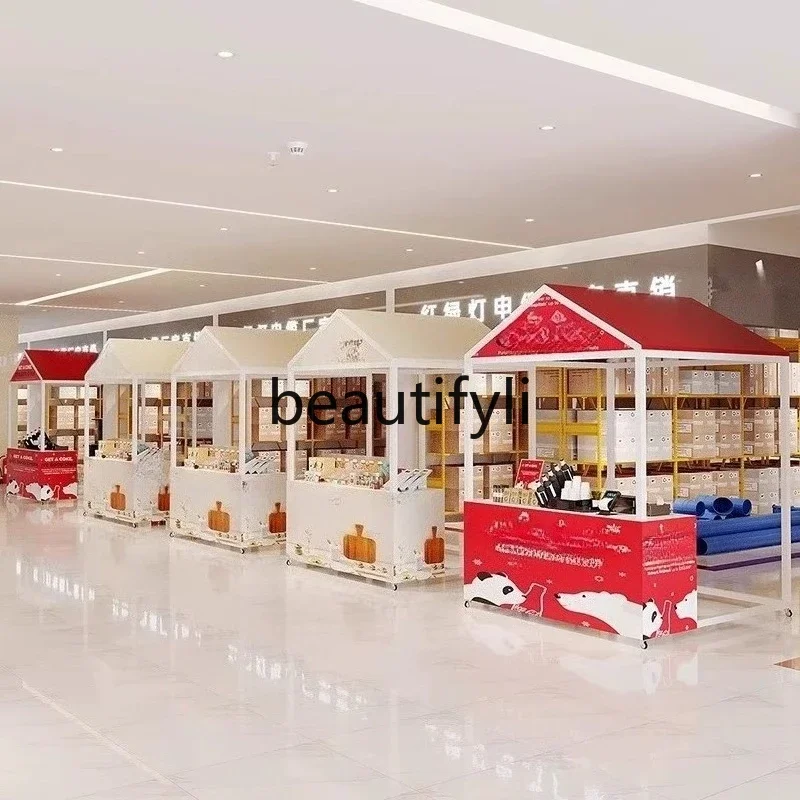 

35Commercial Street Activity Tent Market Stall Rack Street Scene Night Market Food Stall Outdoor Display Rack Mall Display