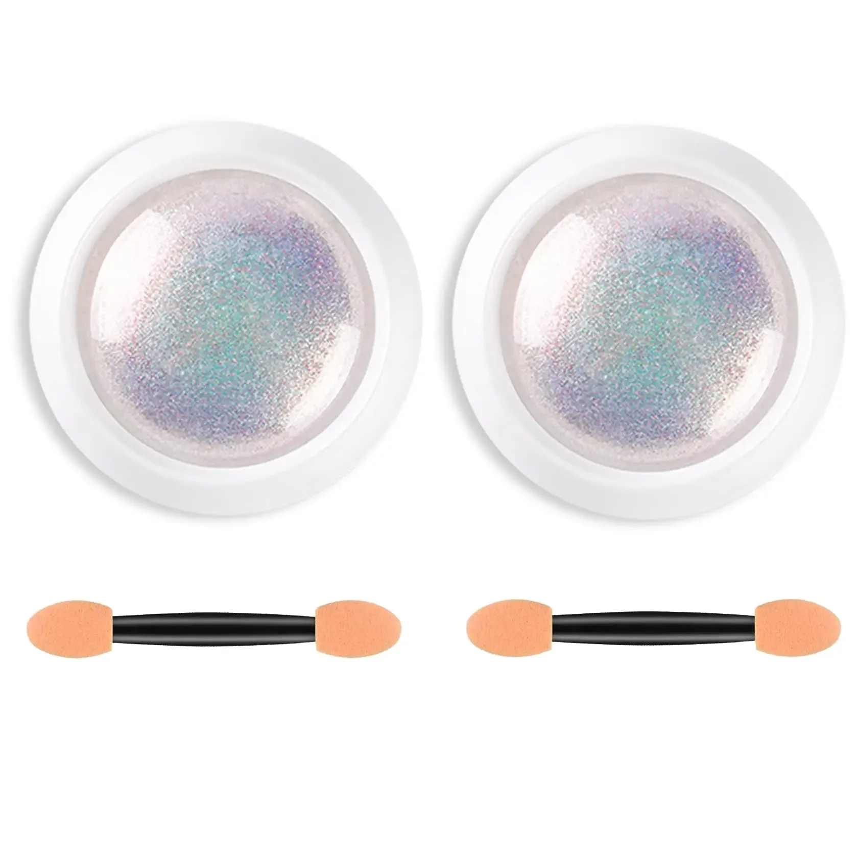 

1Pc Neon Nail Powder YK Pigment Powder Glitter Pearl Nail Powder with Nail Sponge Brush