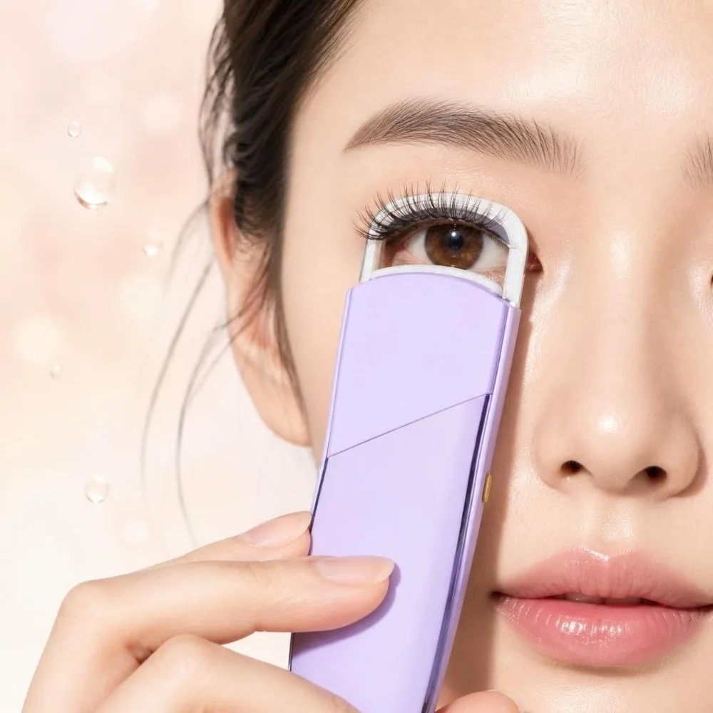 Long Lasting Electric Eyelash Curler Quick Heating Handheld Heated Lash Curling Tool Simple Control USB Charging