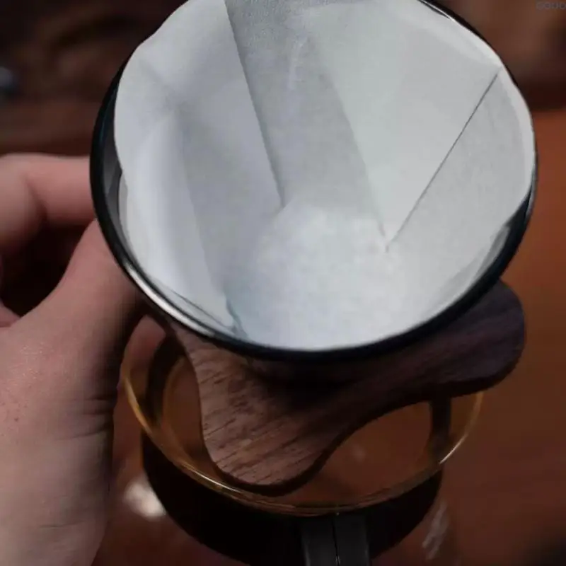 23GA Fold Paper Styles Coffee Filters Cone Set Ergonomic Designs Optimal Water Flows Filters Stand for Perfect Extraction