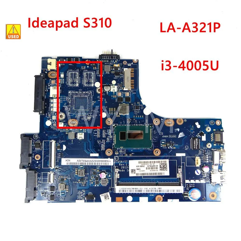 

Системная плата ZIUS6/S7 для ноутбука Lenovo ideapad S310