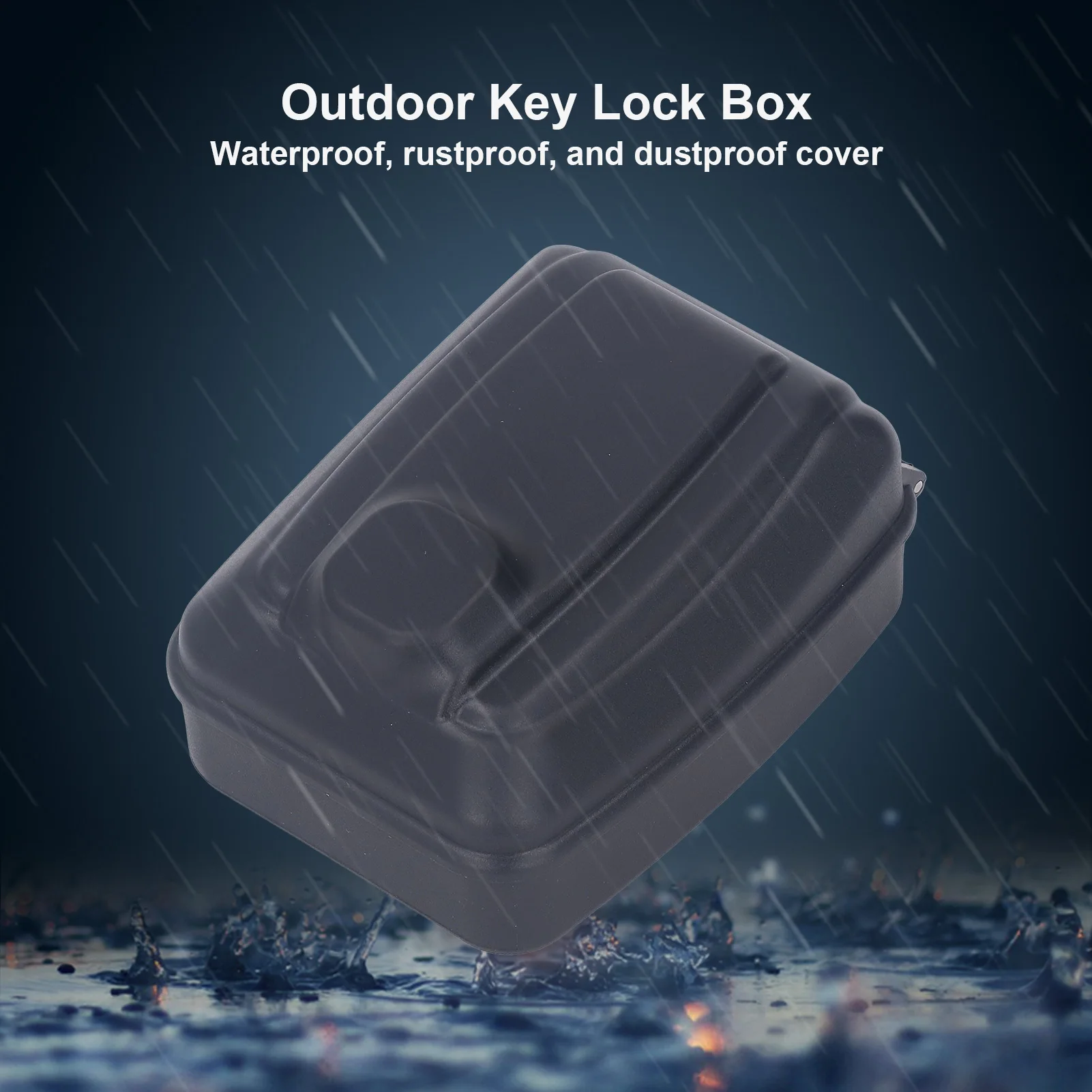 

Outdoor Key Lock Box Waterproof Wall Mounted 12 Digit Combination Key Box Card Storage Case Black Outdoor Key Lock Box
