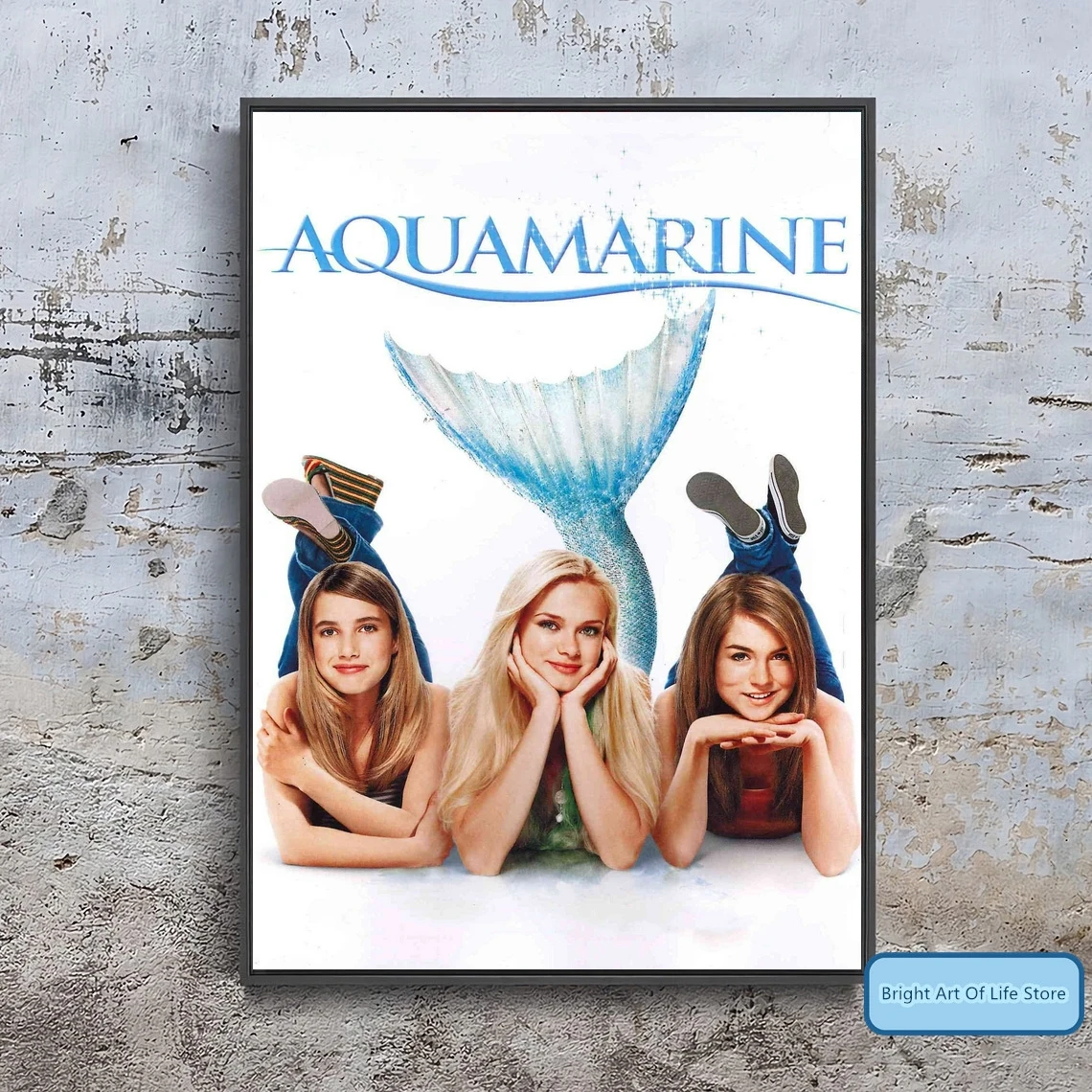 

Aquamarine (2006) Movie Poster Cover Photo Canvas Print Wall Art Home Decor (Unframed)