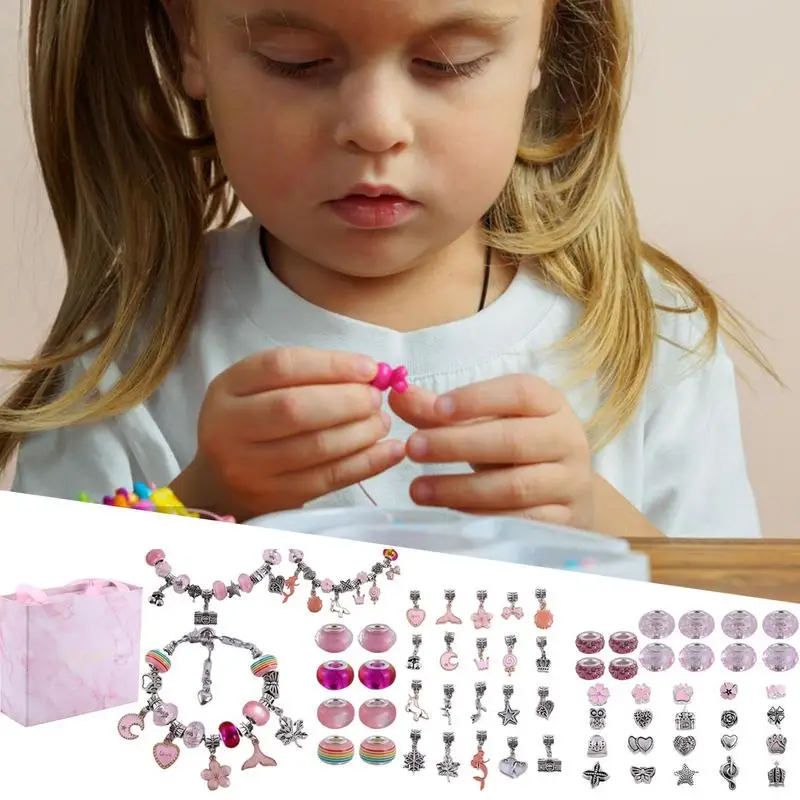 Charm Bracelet Making Kit Stylish Bead Making Kit Jewelry Bracelet String Maker Kit Versatile Jewelry Beading Kit Kids Jewelry