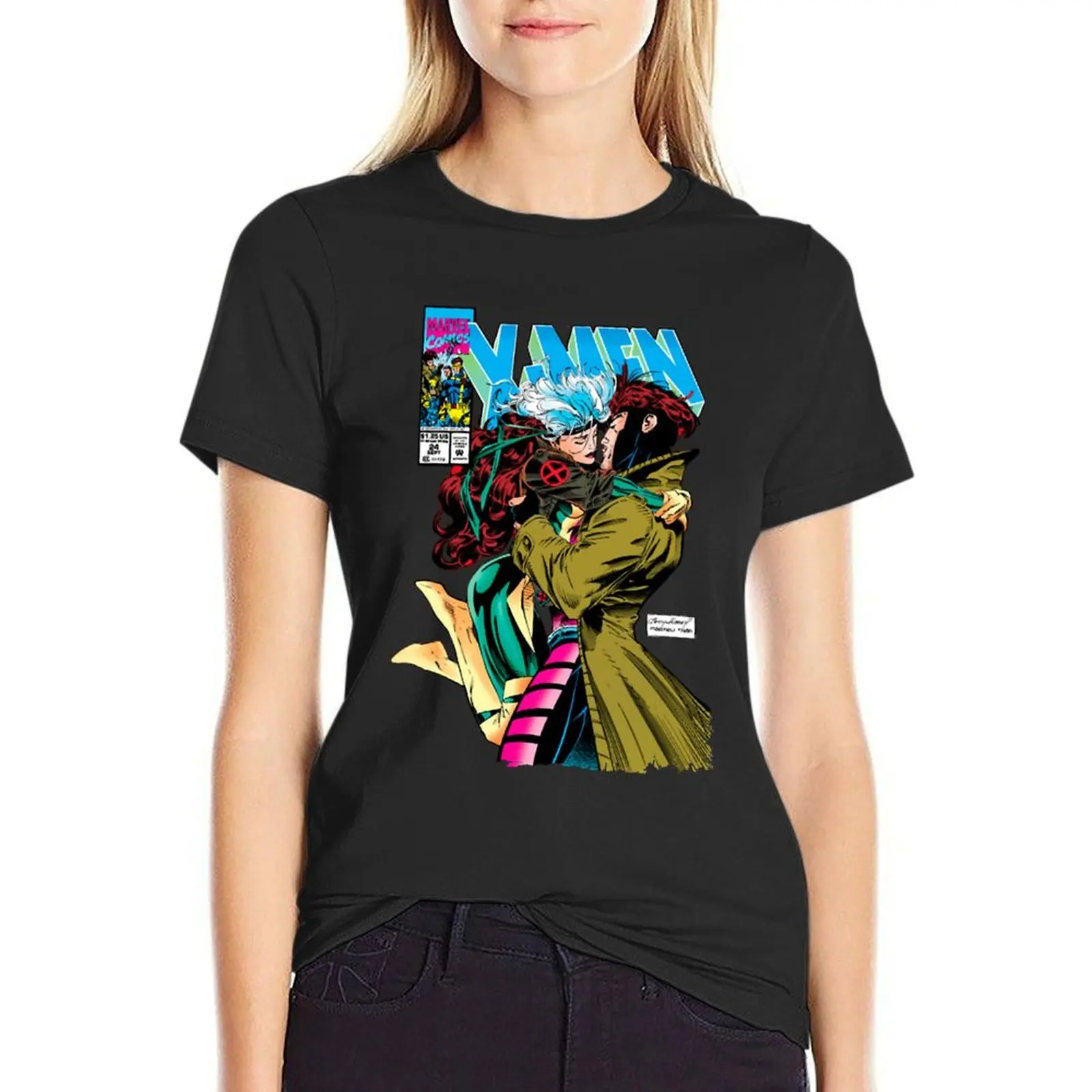 Gambit And Rogue T-Shirt summer top tops summer tops Aesthetic clothing Woman fashion