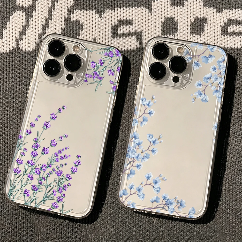 Wild Purple Flower Phone Case For Samsung Galaxy S26 Ultra S25 S24 edge s22 s23 Plus FE Note 20 A54 A55 A35 A16 A36 5G Cover