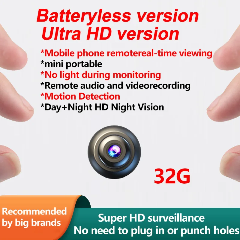 كاميرا صغيرة فائقة الوضوح من العلامة التجارية D، شاشة لاسلكية للاستخدام المنزلي، كاميرا صغيرة بانورامية تعمل بالواي فاي عن بعد 360 درجة للاستخدام المنزلي الداخلي، لا حاجة إلى قابس الطاقة، عين القطة، غير مصغرة، غير مخفية 666