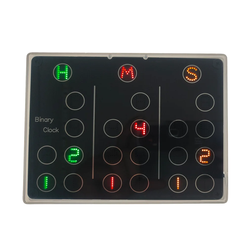 YBN-20 Binary Clock DIY Electronic Kit USB 5V Multi-Color LEDs High Precision STEM Educational Soldering Practice Real-Time