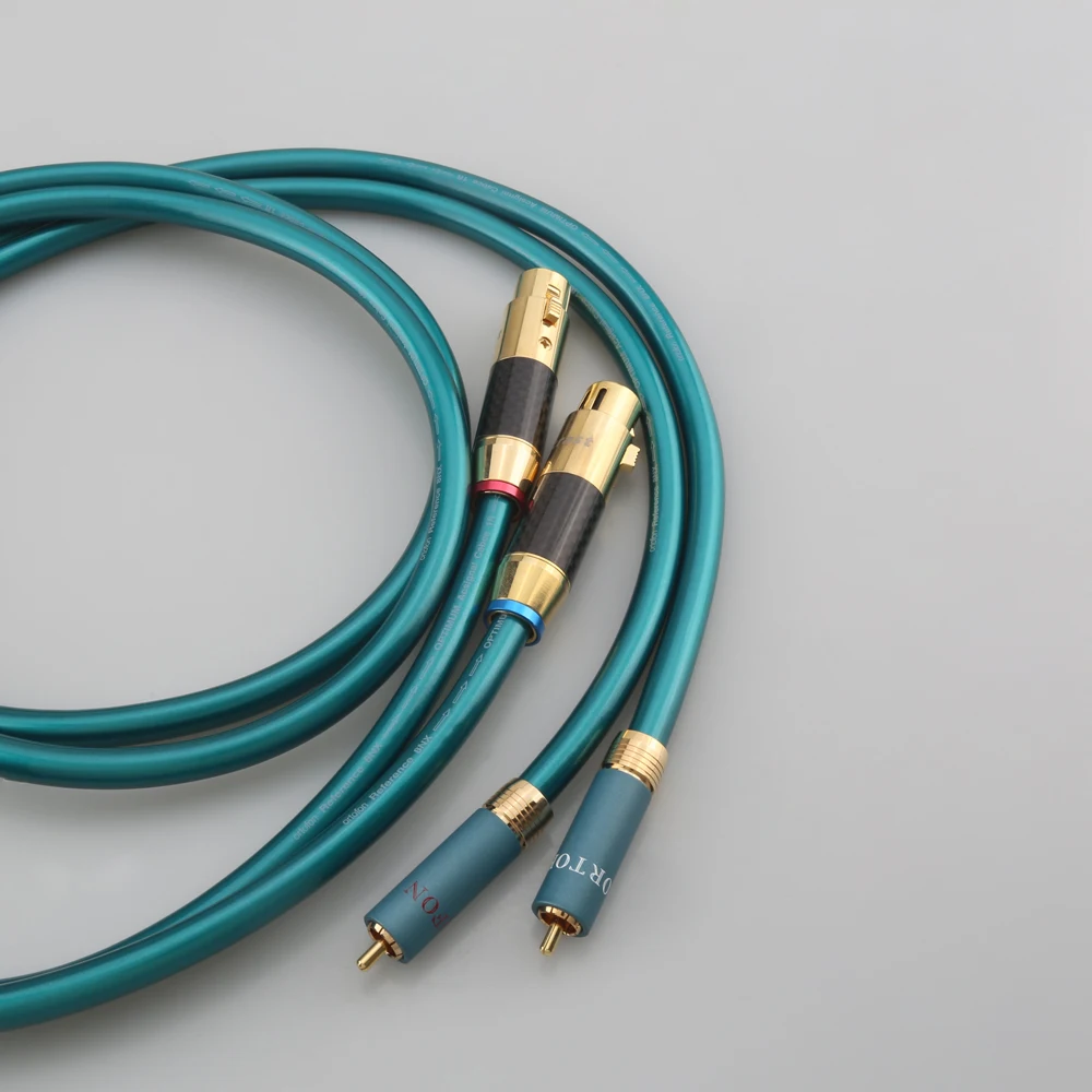 A55 Pair OCC HiFi RCA Interconnect Cable High Purity RCA to XLR Audio Interconnect Cord