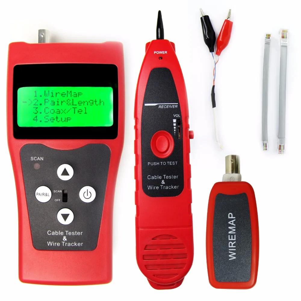 Network Cable Tester Hunting Line Sorting Coaxial  Length Meter RJ45 RJ11 BNC