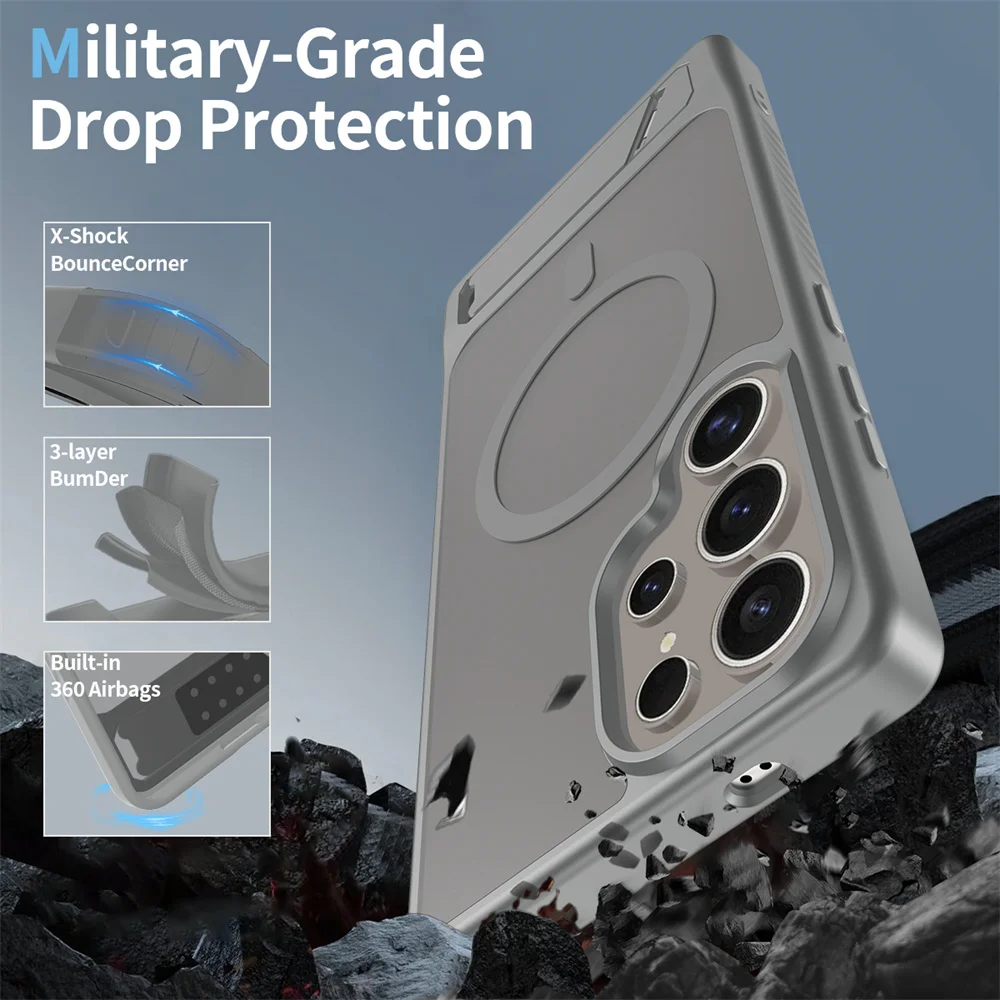 Case For Samsung Galaxy S25 Edge S25 S24 Ultra S23 Phone Case Galaxy S24 Cover For Galaxy S24 Plus Phone Cover wireless charging - náhled 6