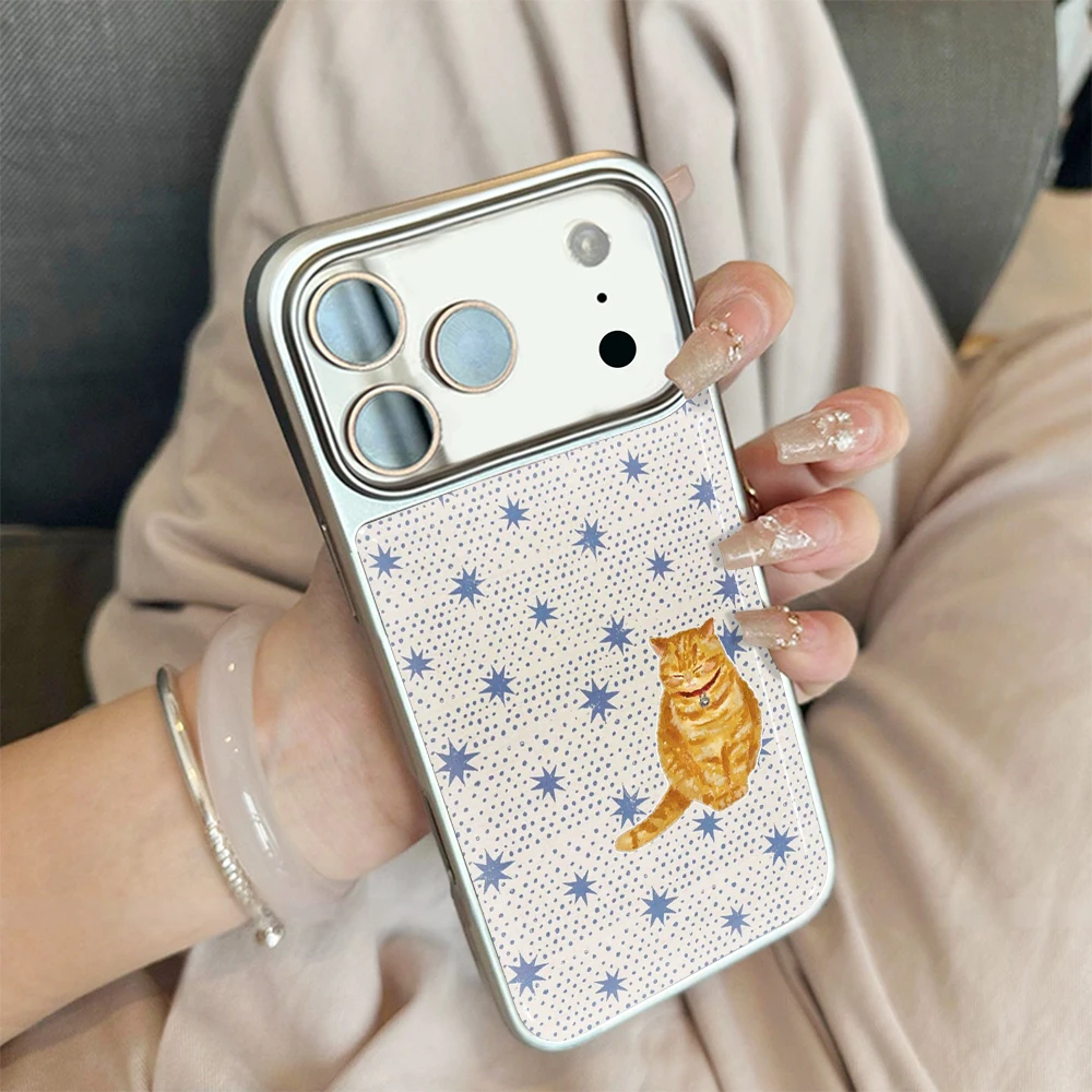 Polka Dot Katze Drop Glue INS Hülle für iPhone 15 17 13 Pro Max Phone 11 12 13 17 ProMax 14 15 16 Plus Hüllen Stoßfest Niedliche Coque – Detail 15