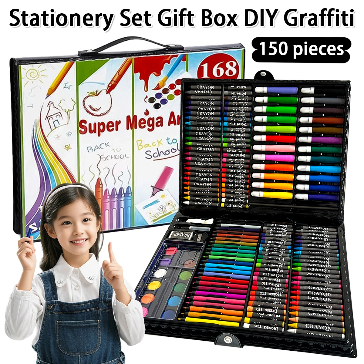 

168, детский набор цветов для рисования, художественные принадлежности для детей, образовательные инструменты