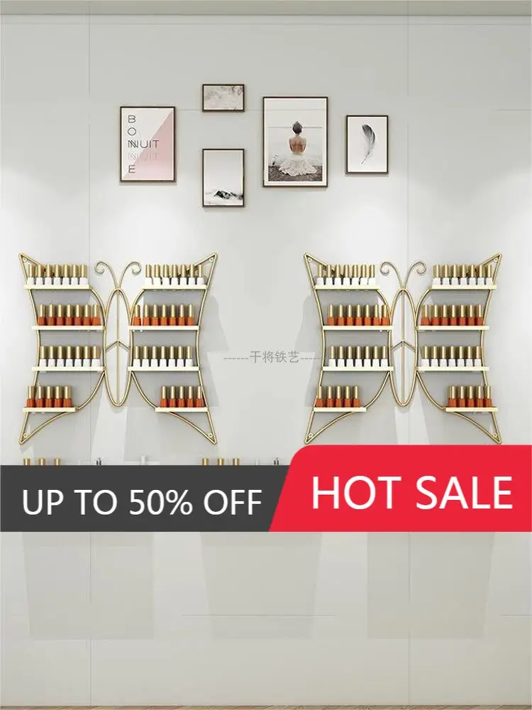 Butterfly Shaped Nail Art Rack Internet Famous Storage Rack Iron Art Display Rack Cabinet Wall Mounted Shelf Cosmetics Shelf