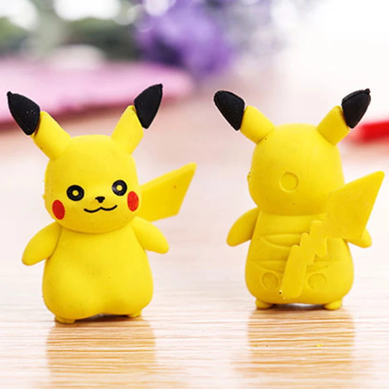 36 قطعة صندوق بيكاتشو بوكيمون ممحاة الكرتون أنيمي الشكل طالب مدرسة لوازم مكتبية للطفل Kawaii ثلاثية الأبعاد محايات اللعب هدية #3