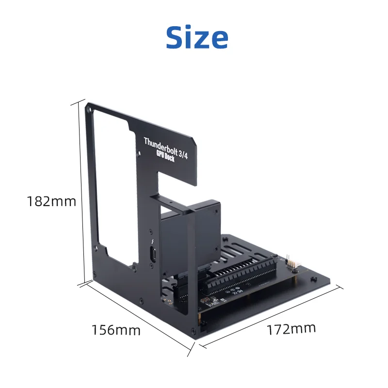 Thunderbolt 3 / Thunderbolt 4 eGPU Bracket, PCIe External GPU Stand. Supports RTX 4090 / RX 7900XT, Compatible with Standard ATX