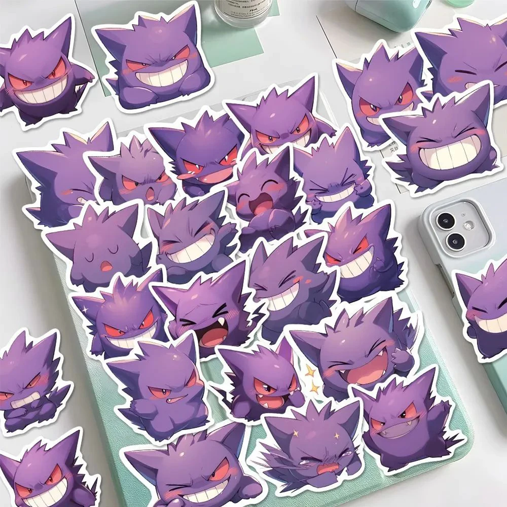 10/30/50pcs Anime Pokemon Gengar naklejki Cute Cartoon Graffiti naklejki DIY Laptop walizka telefon fajne klasyczne zabawki naklejki prezenty