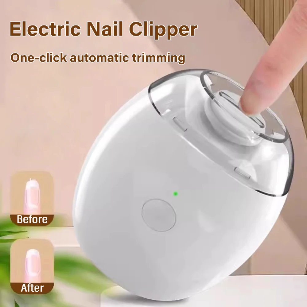 Electric Nail Clippers With Light Automatic Manicure Trimmer Adult Baby Fingernail Toe Scissors Pedicure Polishing Nails Cutter
