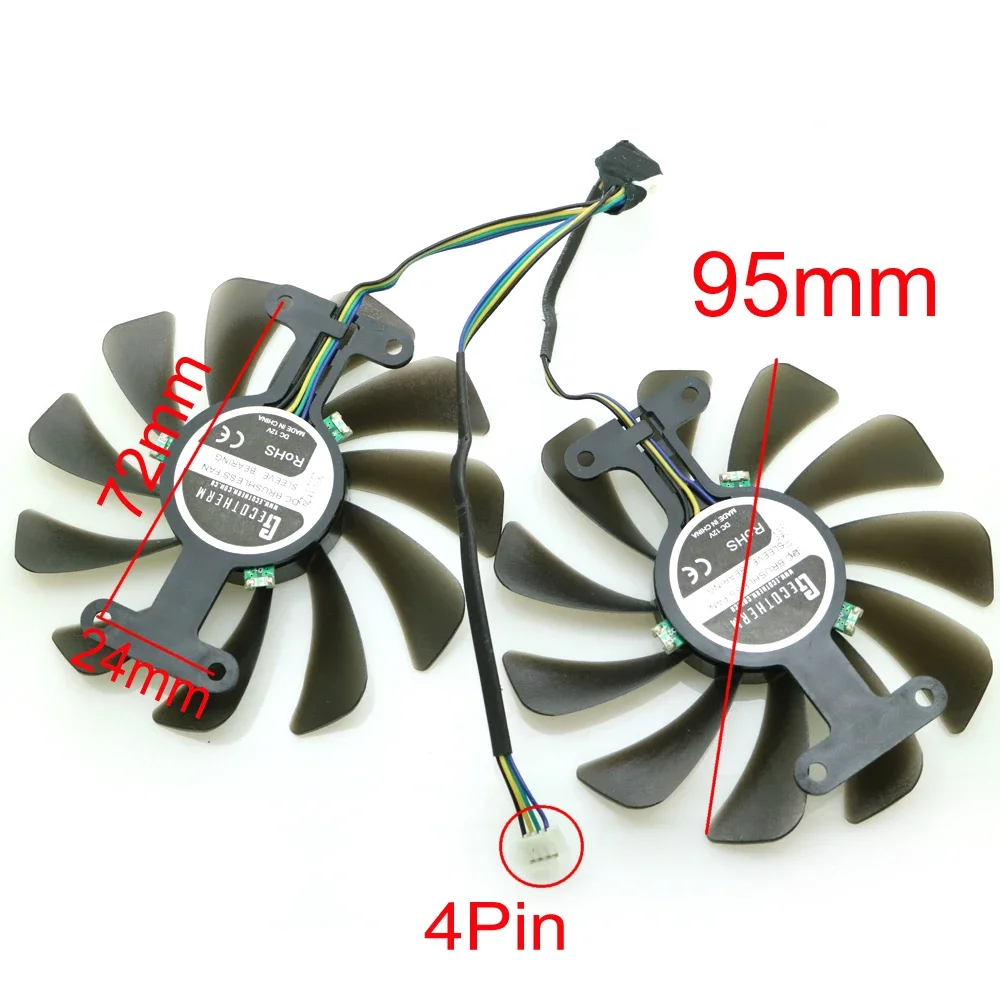 GF10012H12SPA 12V 0.5A 95mm 4Pin For GALAXY GTX1070 GTX1080 Graphics Card Cooling Fan