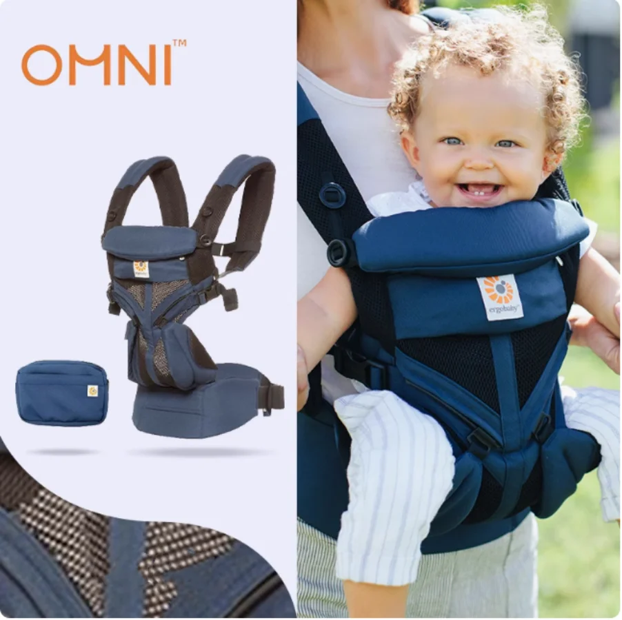 Omni 360 All-Position Baby Carrier for Newborn to Toddler with Lumbar Support (7-45 Pounds)