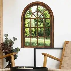 3D Forest Landscape Fake Window Vinyl Wall Sticker Removable Prints Wallpaper Peel and Stick for Bedroom Living Room Home Decor
