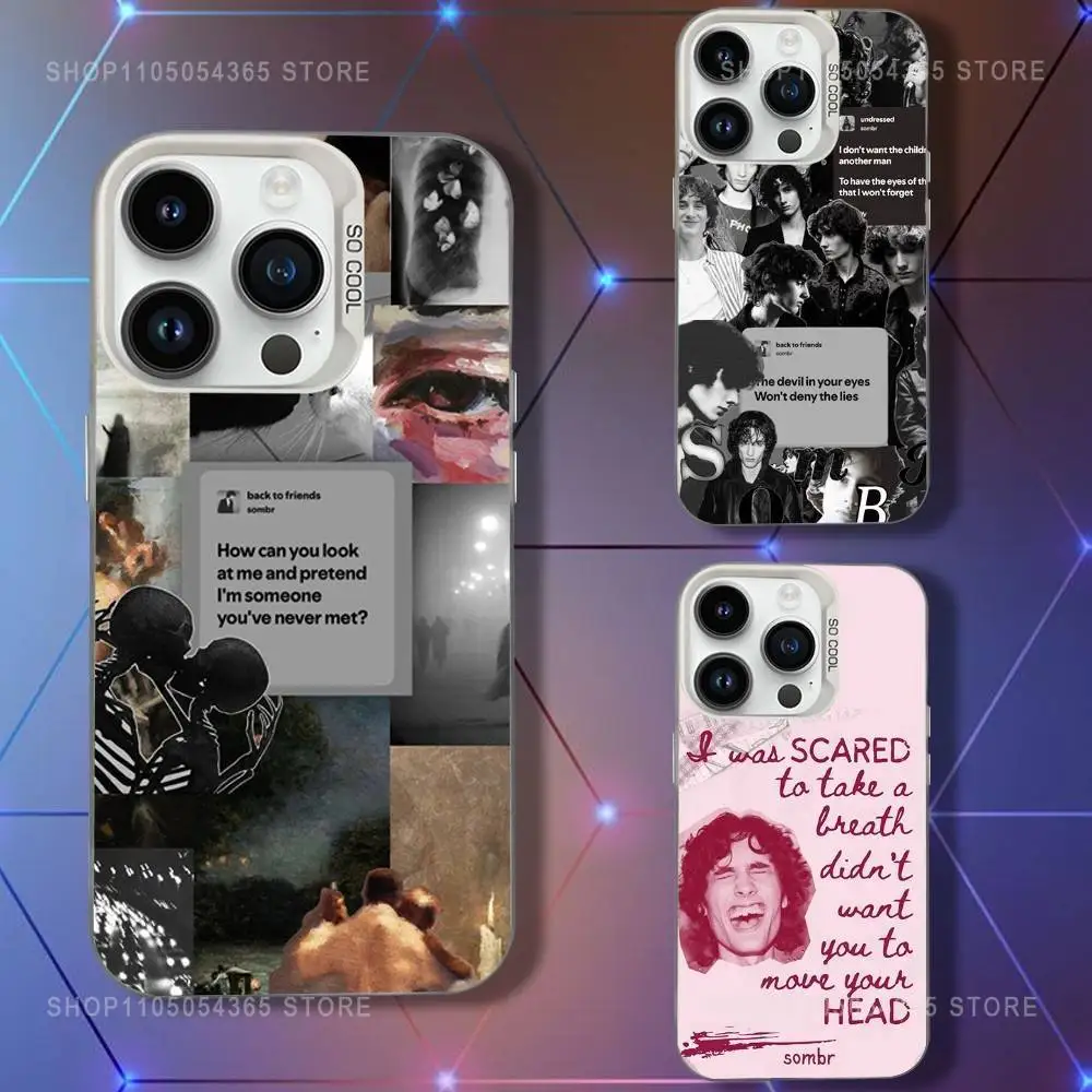 

S-Somber Back To Friend Phone Case For iPhone 16,15,14,13,12,11,Pro,XS,Max,Plus,Mini,SE White Candy Matte Shockproof Cover