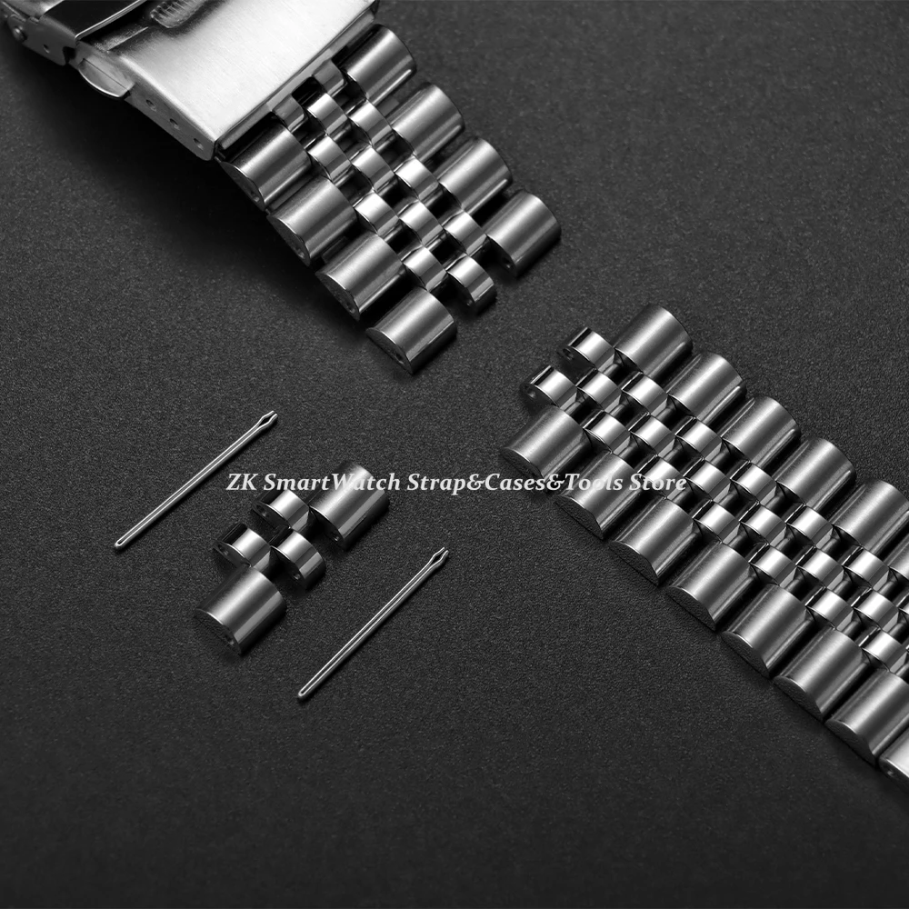 Solid Stainless Steel Watch Bracelet for Jubilee for Seiko SKX007/009 Silver Metal Watch Band 18mm 20mm 22mm Folding Clasp Strap