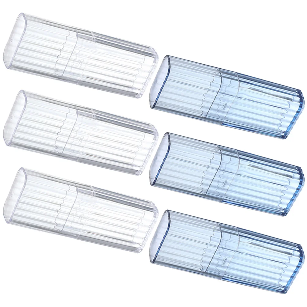 

6pcs Portable Clear Storage Boxes Large Capacity Cotton Swab Organizer Compact Lightweight Bedroom Office Hotel Travel Box