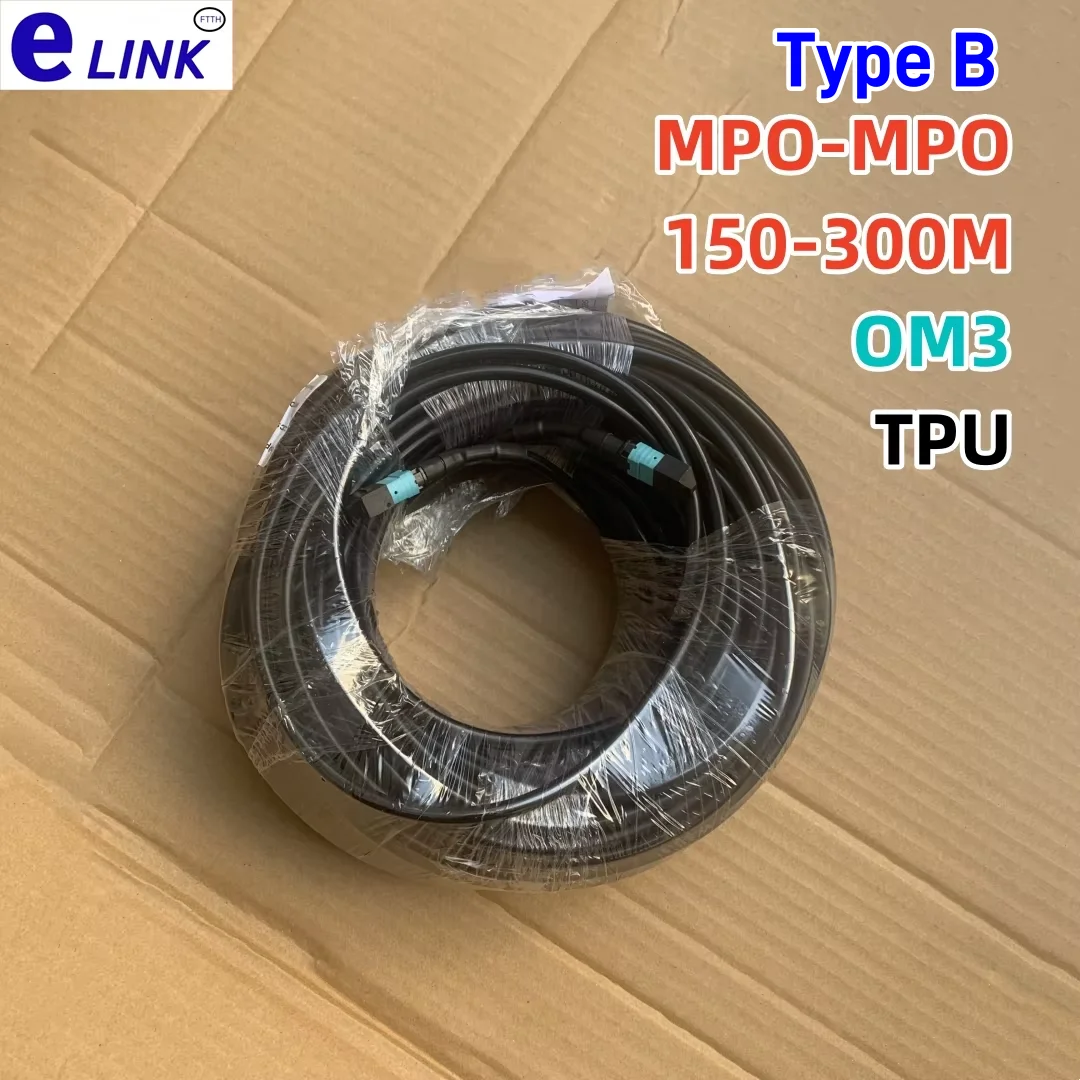 12 cores Armored patch cord OM3 TPU MPO MTP 150m-300m 200m 250m multimode 12C type B 12 fibers optical fibre jumper outdoor