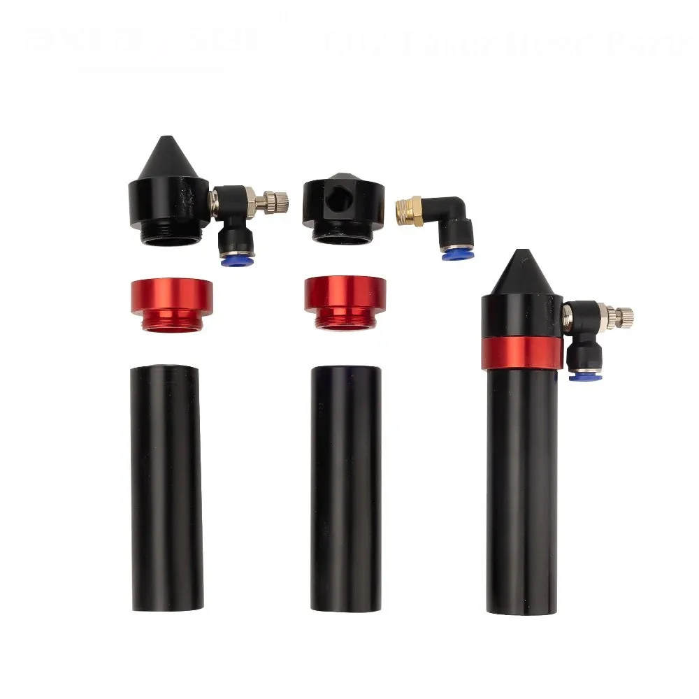 CO2 Laser Head Parts Air Nozzle Dia.20 FL 38.1/50.8/63.5/101.6mm Lens Tube Outer Diameter 25mm for CO2 Laser Engraving Machine