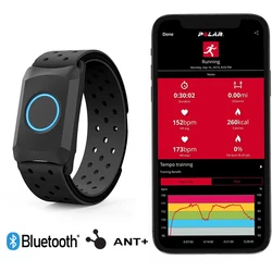 FITCENT-brazalete con Monitor de ritmo cardíaco, brazalete con Sensor HR, Bluetooth, resistente al agua IP67, para Strava, DDP, Yoga, Zwift, Wahoo, Garmin