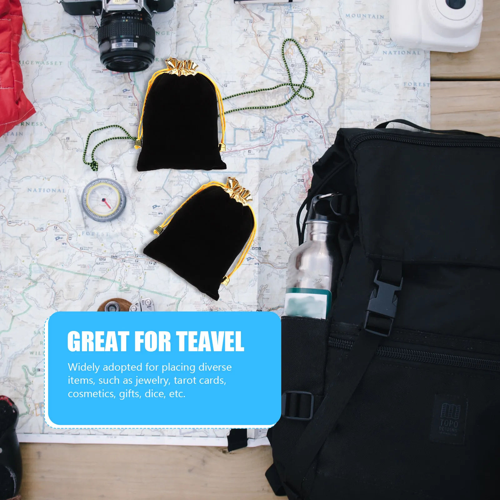 

20Pcs Luxury Gold Trimmed Drawstring Pouches Smooth Lined Jewelry Storage Bags for Retailers Trinket Makers Party Favors Gift