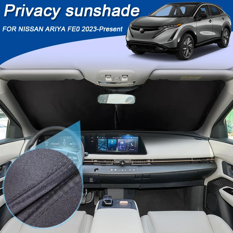 

Car Black Window Privacy Sunshade For NISSAN ARIYA FE0 2023-Present Anti-UV Heat Insulation Protect Cover Interior Accessory