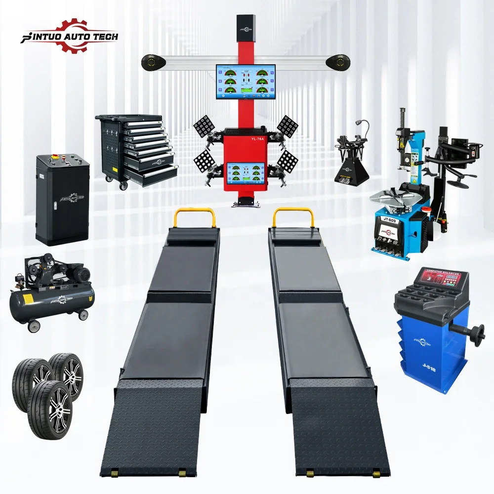 Jintuo Hot Selling Car Lifting Equipment Scissor Lift And Four Wheel Positioner Special Lift