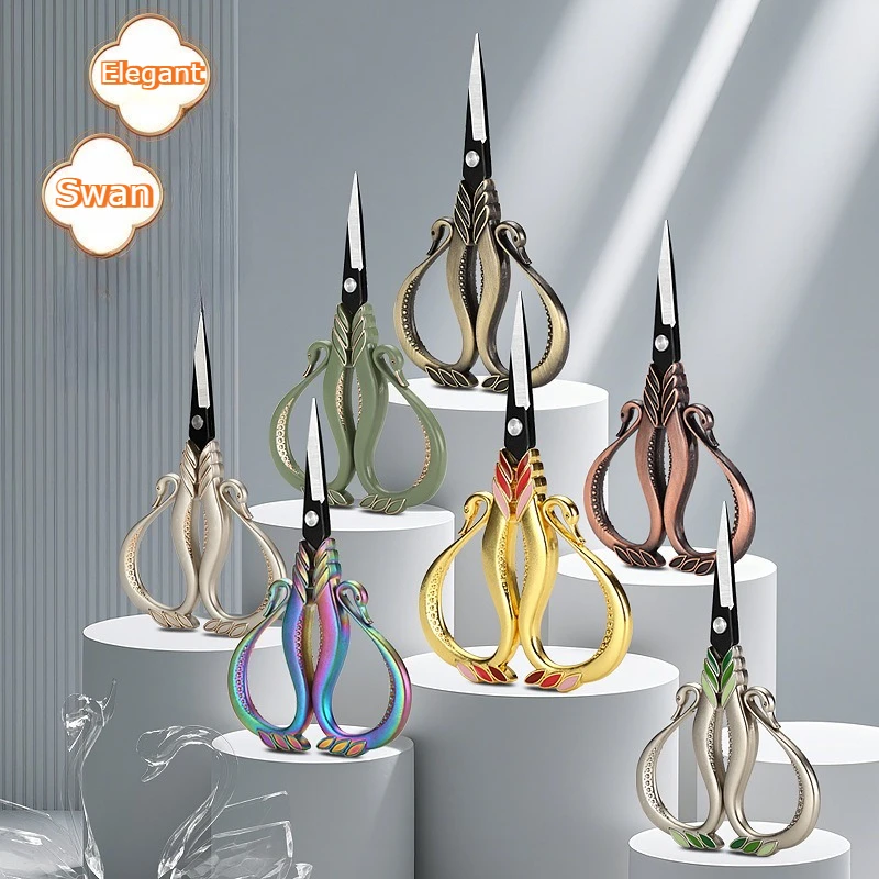 Creative Swan Shaped Scissors Embroidery Scissor Cross Stitch Thread Snips Yarn Tea Bag Home Sewing Craft Small Scissor