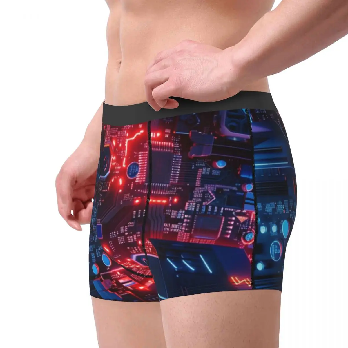 Mechanical Punk Shorts Men's Underwear Sexy Panties Cotton Fashion Underwear Stretch