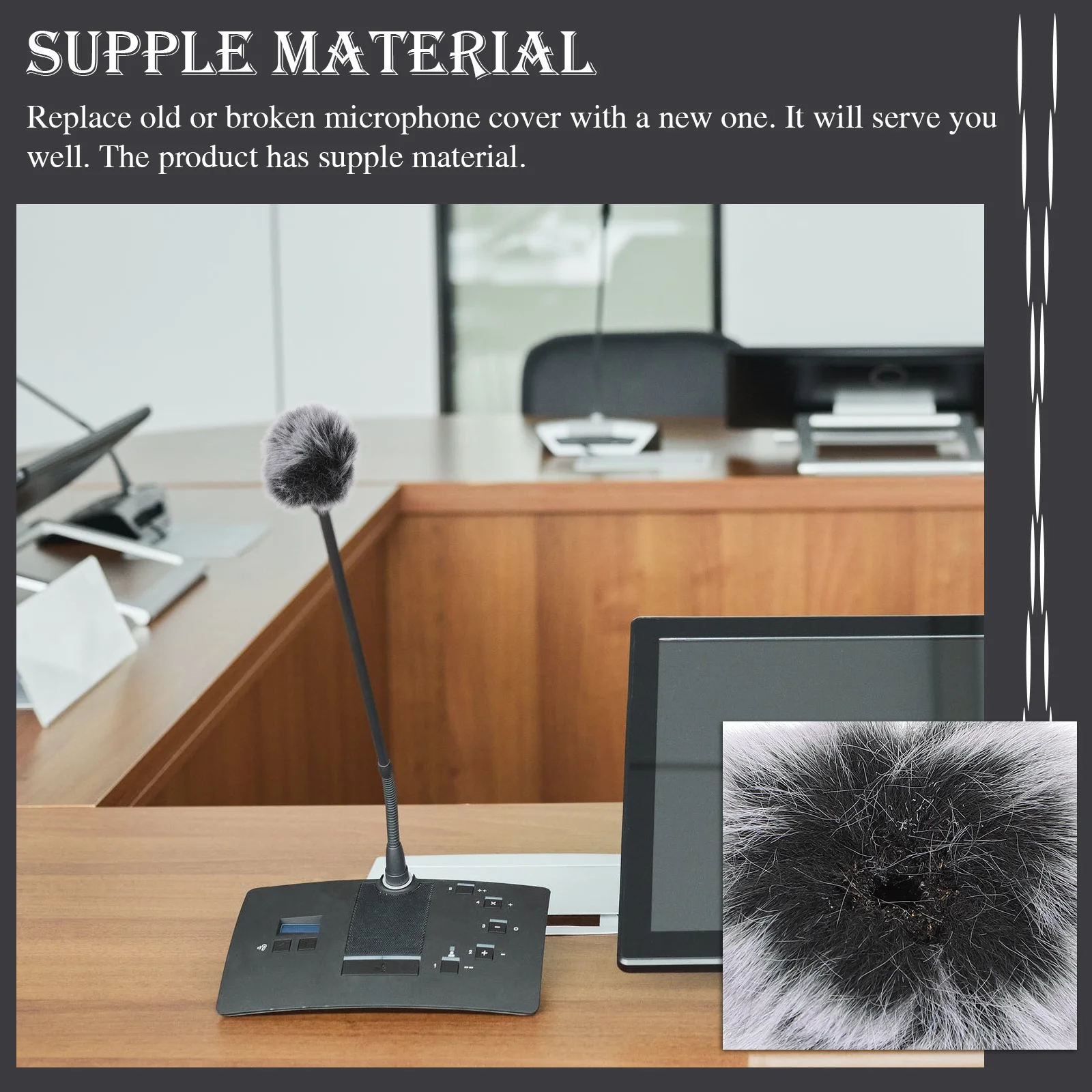 

5Pcs Microphone Protectors Fine Workmanship Premium Material Reduce Wind Impurities Strong Adaptability