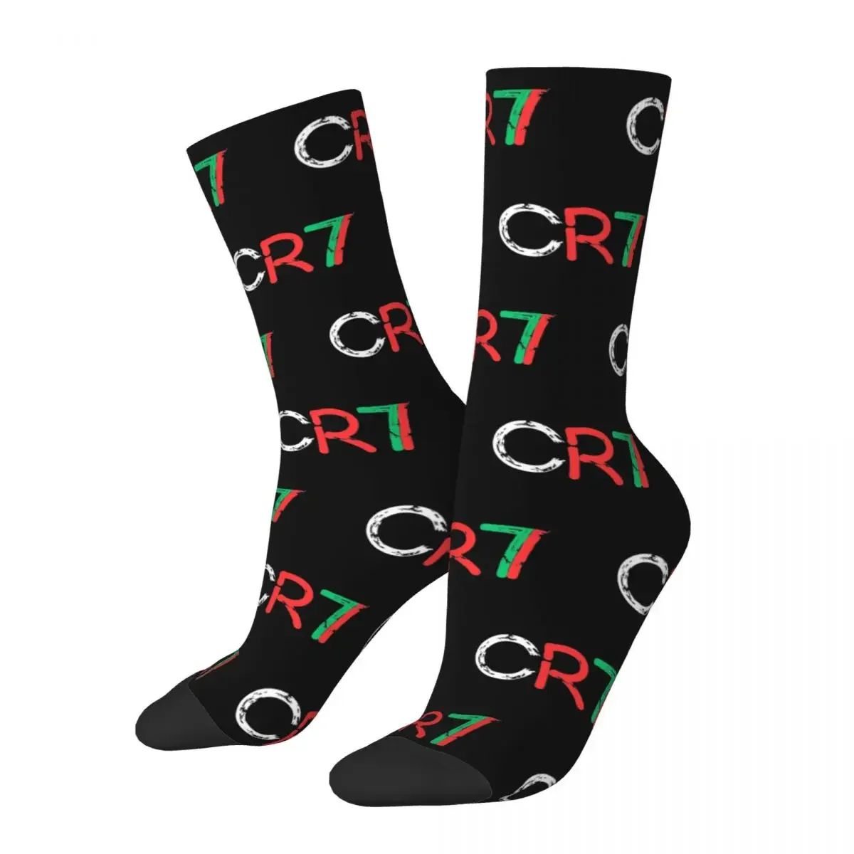 Crazy Design CR7 Cristiano  Basketball Socks Polyester Long Socks for Unisex Sweat Absorbing