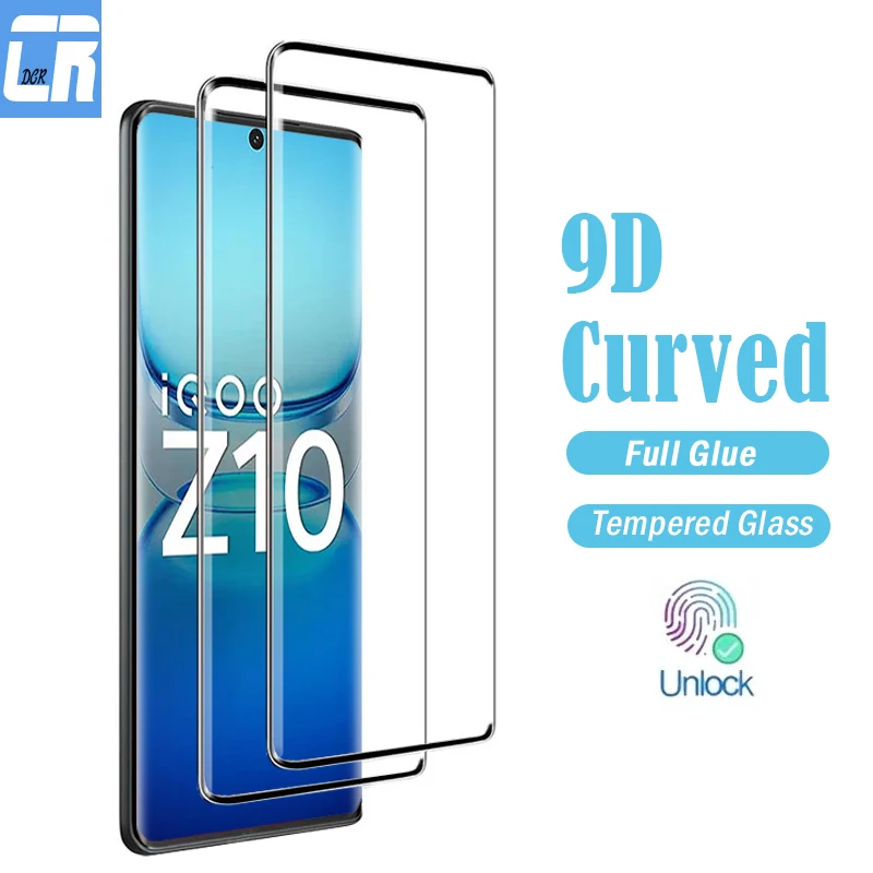 

9D Curved Edge Tempered Glass for Vivo iQOO Z10 Z9s Z7 Pro Screen Protector for iQOO 12 11 10 9 8 Pro Full Glue Protective Film